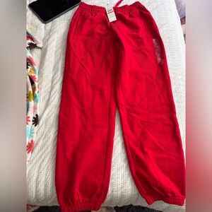 red calvin klein sweat pants!